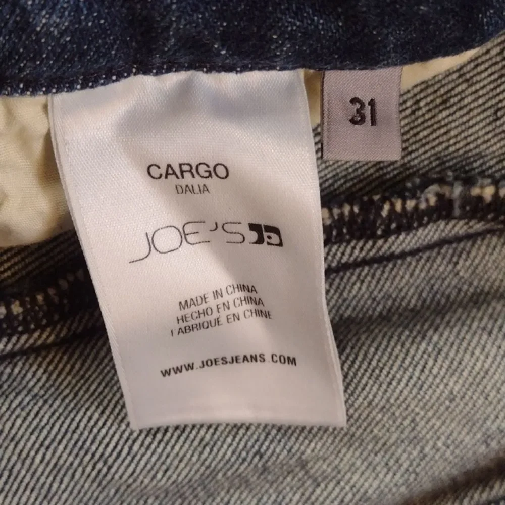 Joe's Jeans Wide Leg Dalia Cargo Dark Wash Denim Jeans Size 31